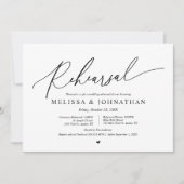 Invitation Cérémonie romantique du Mariage et répétition du d (Devant)