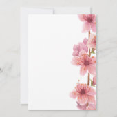 Invitation Cérémonie rose Floral Baby Wiccaning (Dos)