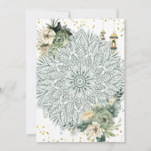 Invitation Cérémonie Sage Green Floral Half Saree India (Dos)