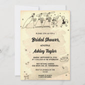 Invitation Cérémonie vintage des Bridesmaitres Fête des marié (Devant)