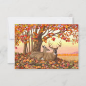 Invitation Cerf blanc en automne Nouvelle-Angleterre Couleurs (Devant)