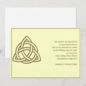 Invitation Cerf celtique dans la récolte d'or et mythique ivo (Devant / Derrière)