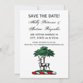 Invitation Cerf Daim devant un Arbre Blason Emblème Héraldiqu (Devant)