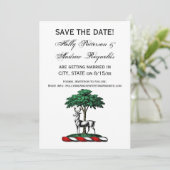 Invitation Cerf Daim devant un Arbre Blason Emblème Héraldiqu (Debout devant)