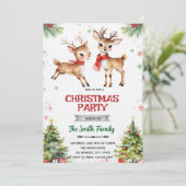 Invitation Cerf de Noël renne (Debout devant)