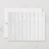 Invitation Cerf d'hiver et feuillage sur Mariage de bois (Dos)