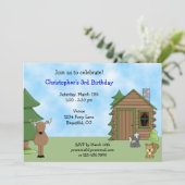 Invitation Cerf mignon, Animaux des bois et Anniversaire Cabi (Debout devant)