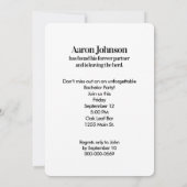 Invitation Cerf portant un smoking de mariage (Dos)