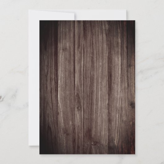 Invitation Cerf rustique Woodsy | Forêt 25ème fête d'annivers (Dos)