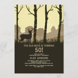 Invitation Cerfs communs dans l'invitation en bois