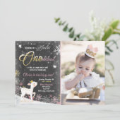 Invitation Cerfs communs d'or de rose d'invitation (Debout devant)