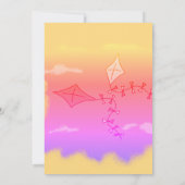 Invitation Cerfs-volants roses Dessin Anniversaire de enfant (Dos)