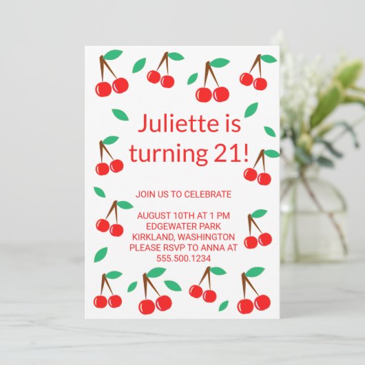 Invitation Cerise (Debout devant)