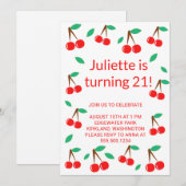 Invitation Cerise (Devant / Derrière)