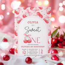 Cerise 1er anniversaire fête Coquette Cerise Anniv