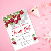 Cerise 1ère fête d'anniversaire | Berry First Invi