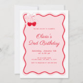 Invitation Cerise Anniversaire Thème Enfants (Devant)