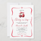 Invitation Cerise Baby shower sur le dessus (Devant)
