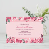 Invitation Cerise Blossom Frontières Anniversaire (Debout devant)