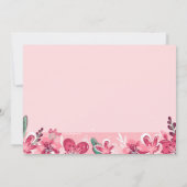 Invitation Cerise Blossom Frontières Anniversaire (Dos)