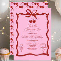 Cerise chic sur le dessus Bow rose et rouge Annive