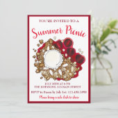 Invitation Cerise Crumble Cobbler Dessert Crème de glace Piqu (Debout devant)