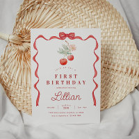 Cerise et cadre de ruban rouge Anniversaire