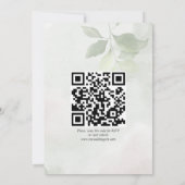 Invitation Cerise magenta peony rose eucalyptus aquarelle i (Dos)