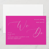 Invitation Cerise Nous N'avons Pas De Parents Mariage (Devant / Derrière)