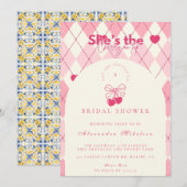 Invitation Cerise sur la Fête des mariées supérieure (Devant / Derrière)