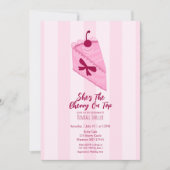 Invitation Cerise sur la Fête des mariées supérieure (Devant)