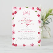 Invitation Cerise sur le Baby shower Arche supérieur (Debout devant)