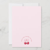 Invitation Cerise sur le Baby shower Arche supérieur (Dos)