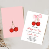 Invitation Cerise sur le Baby shower supérieur