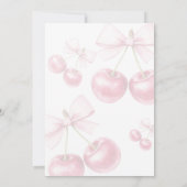 Invitation Cerise sur le dessus Baby shower cerises (Dos)