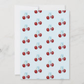 Invitation Cerise sur le dessus Baby shower moderne Blue Bow  (Dos)