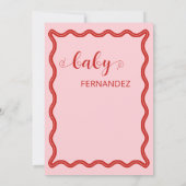 Invitation Cerise sur le dessus Coquette Baby shower de fille (Dos)