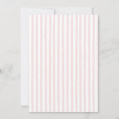 Invitation Cerise sur le dessus Ruban rose Classique Rayure E (Dos)