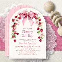 Cerise sur le gâteau Baby Shower Fille