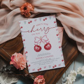 Invitation Cerise Sur Le Haut Coquette Bébé Fille Douche