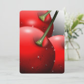 Invitation Cerises avec gouttes de ragoût (Debout devant)