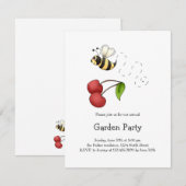 Invitation Cerises de pays ・ Abeilles et cerises (Devant / Derrière)
