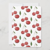 Invitation Cerises Douces Aquarelle Peinte à la Main (Dos)