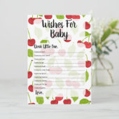 Invitation Cerises Wains Pour Baby shower Game (Debout devant)