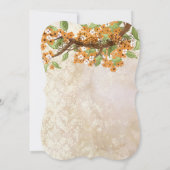 Invitation Cerisier de corail Fleur Thé Stain Wedding Invite (Dos)