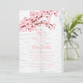 Invitation Cerisier Fleur Arbre Bark Bachelorette Party (Debout devant)