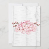Invitation Cerisier Fleur Arbre Bark Bachelorette Party (Dos)