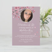 Invitation Cerisier Fleur Arbre Pétales Célébration de la vie (Debout devant)