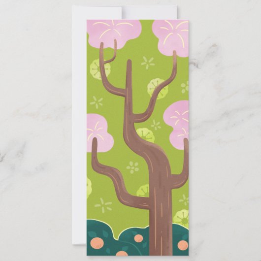 Invitation Cerisier Fleur - Style Mignon Funky (Devant)