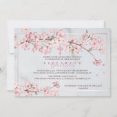Invitation Cerisier Fleurs Cadre Religieux (Devant)